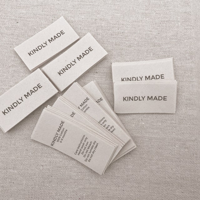 Stick on name labels for clothes - K2 TK01