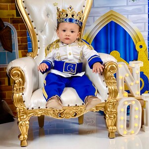 Traje Personalizado Del Rey Bebe Traje De Rey De Cumpleanos Etsy