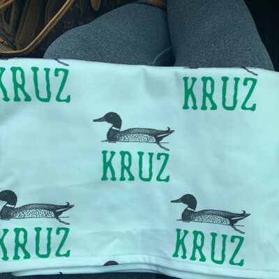 Personalized Baby Name Blanket // Duck Swaddle // Newborn Name Blanket ...