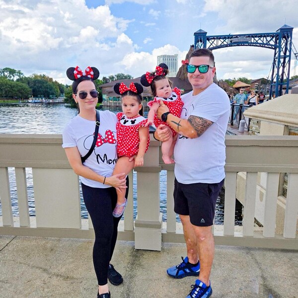 Petit Bebe Baby Girls Pink Check Bubble - Smocked Mouse Ears