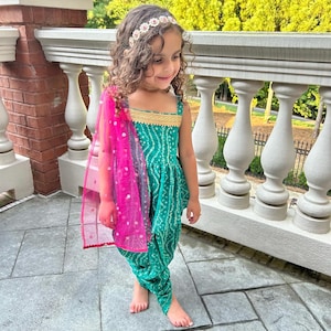 Girls' Organza Lehenga Choli Set