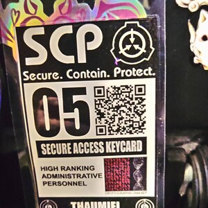 SCP foundation GUARD secret PVC hardcard Special Logo Cosplay