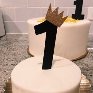 One Cake Topper With Crown Where the Wild Things Are Number 1 Cake