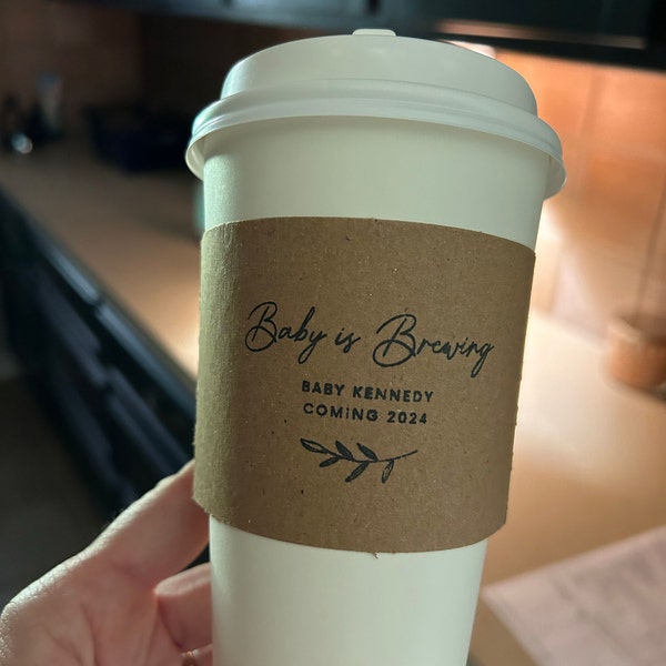 Personalized Paper Coffee Cups Sleeves Wedding Coffee Bar Coffee ...
