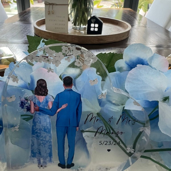 Personalized Heart Acrylic Photo Panel with Light Base - Valentine's Day Gift For Him/Her - Licking Each Other main image 1