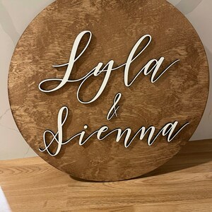 Nursery Name Sign Baby Shower Personalized Round Plaque | Etsy