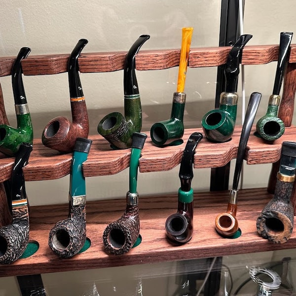 Solid Oak Pipe Display Stand - Etsy
