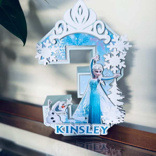 Frozen Disney 3D Letters - Elsa 3D Letter - Elsa and Ana Centerpieces ...