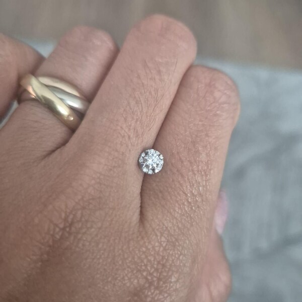 14K Solid Gold Diamond Rook Helix Hoop Earring, Gold Diamond Tragus ...