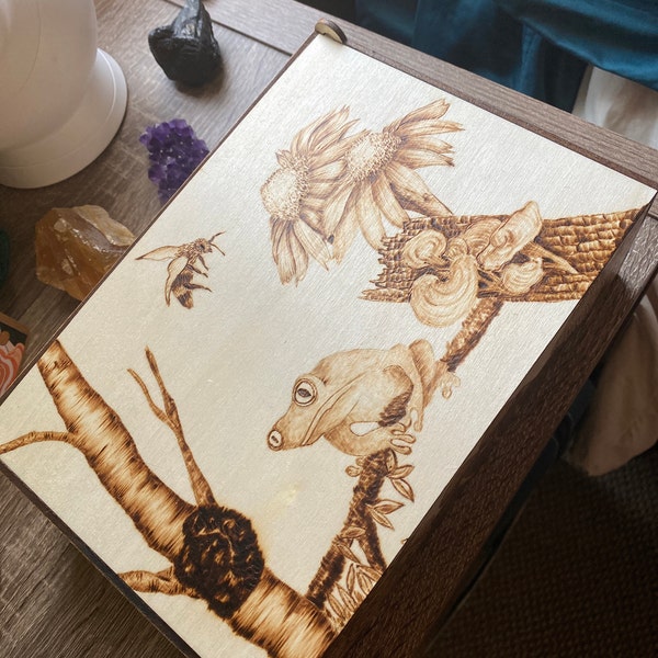 Enchanted Tree Door Pyrography | Handmade Wooden Art Decor | Gift for ...