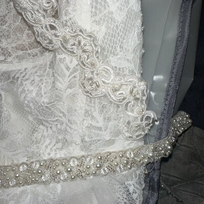 28 1/2 Wedding Belt Bridal Sash Belt SILVER CLEAR - Etsy