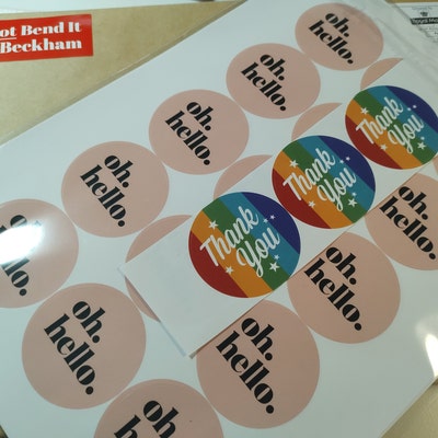 Oh Hello Sticker, Packaging Sticker, Mailing Sticker for Small Business