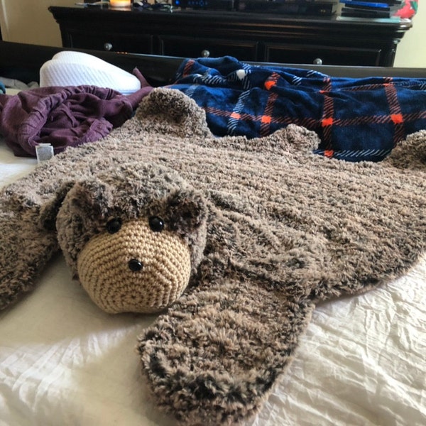 Fake Bear Rug Pattern Crochet Pattern for Faux Bear Skin Nursery Rug or Photo Prop | DIY ...