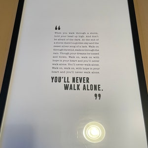 You'll Never Walk Alone Lyrics Print Gerry & the -  Denmark