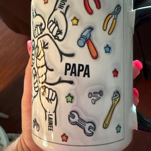 Papa Mug, Personalized Papa Coffee Mug, Custom Papa Cup, Papa Gifts from Grandkids Names Grandchildren, Papa Birthday Fathers Day Gift H-50R