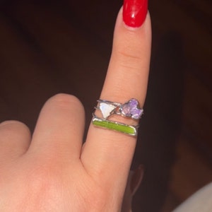 Customer photo from Carisa, Raw Crystal Ring Mystery Box! 3 Ring Set