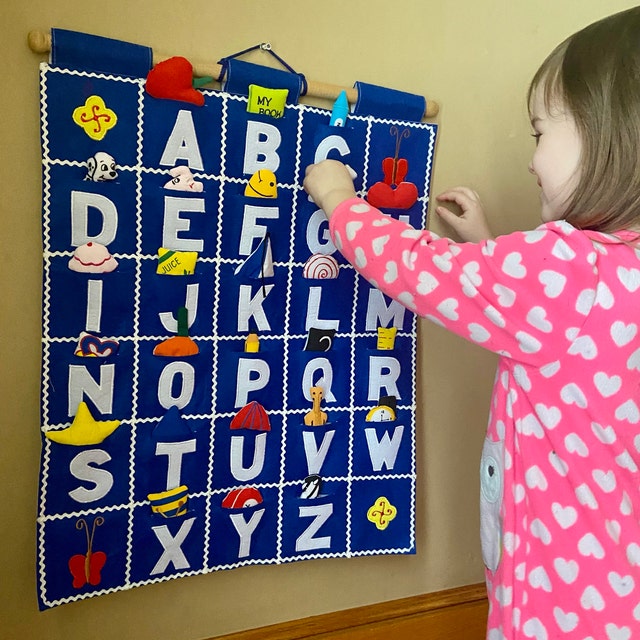 Alphabet Chart Printable Alphabet Learning Pocket Chart - 60x40cm ...