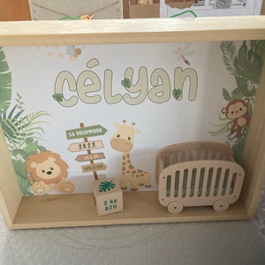 Cadre prénom, Cadre naissance bebe personnalisable, Vitrine ...