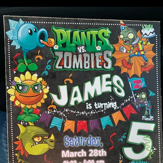 Plants Vs Zombies Invitation Template Fresh Plants Vs Zombies Free