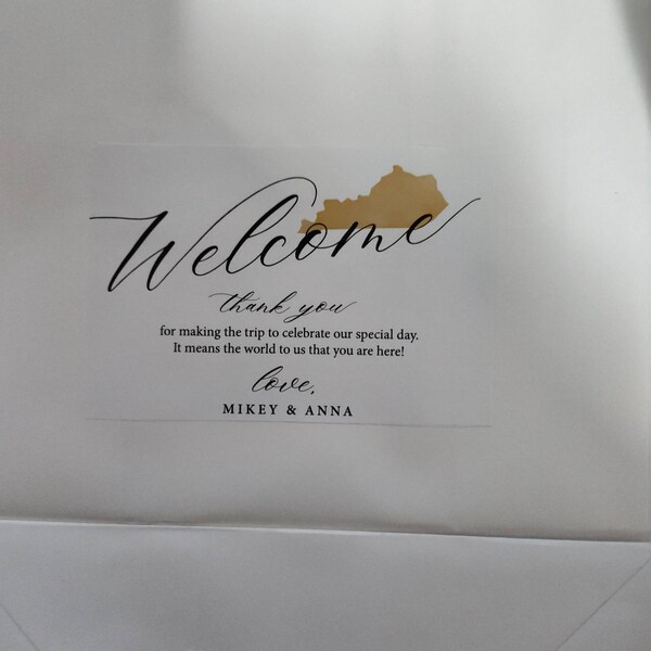 Wedding Welcome Bag Sticker - Welcome Bag for Hotel Guests Stickers ...