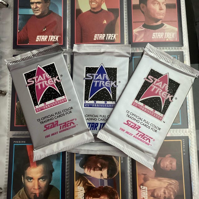4 Packs of Star Trek 25th Anniversary Series 1 Vintage Trading
