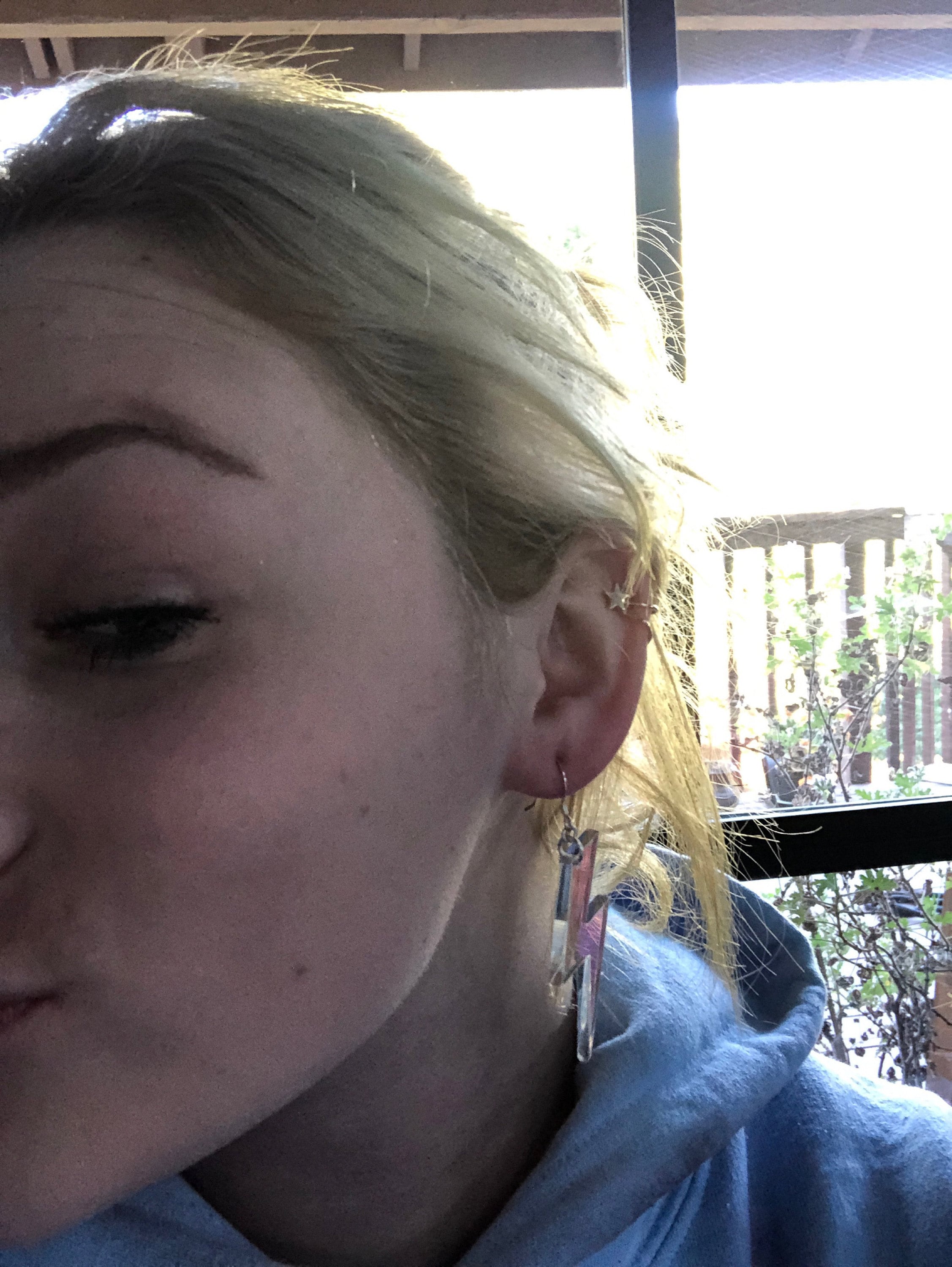 Iridescent Lightning Bolt Earrings, Rainbow Statement Earrings, Thunderbolt Earrings Pierced or Clip-on, Weather Earrings