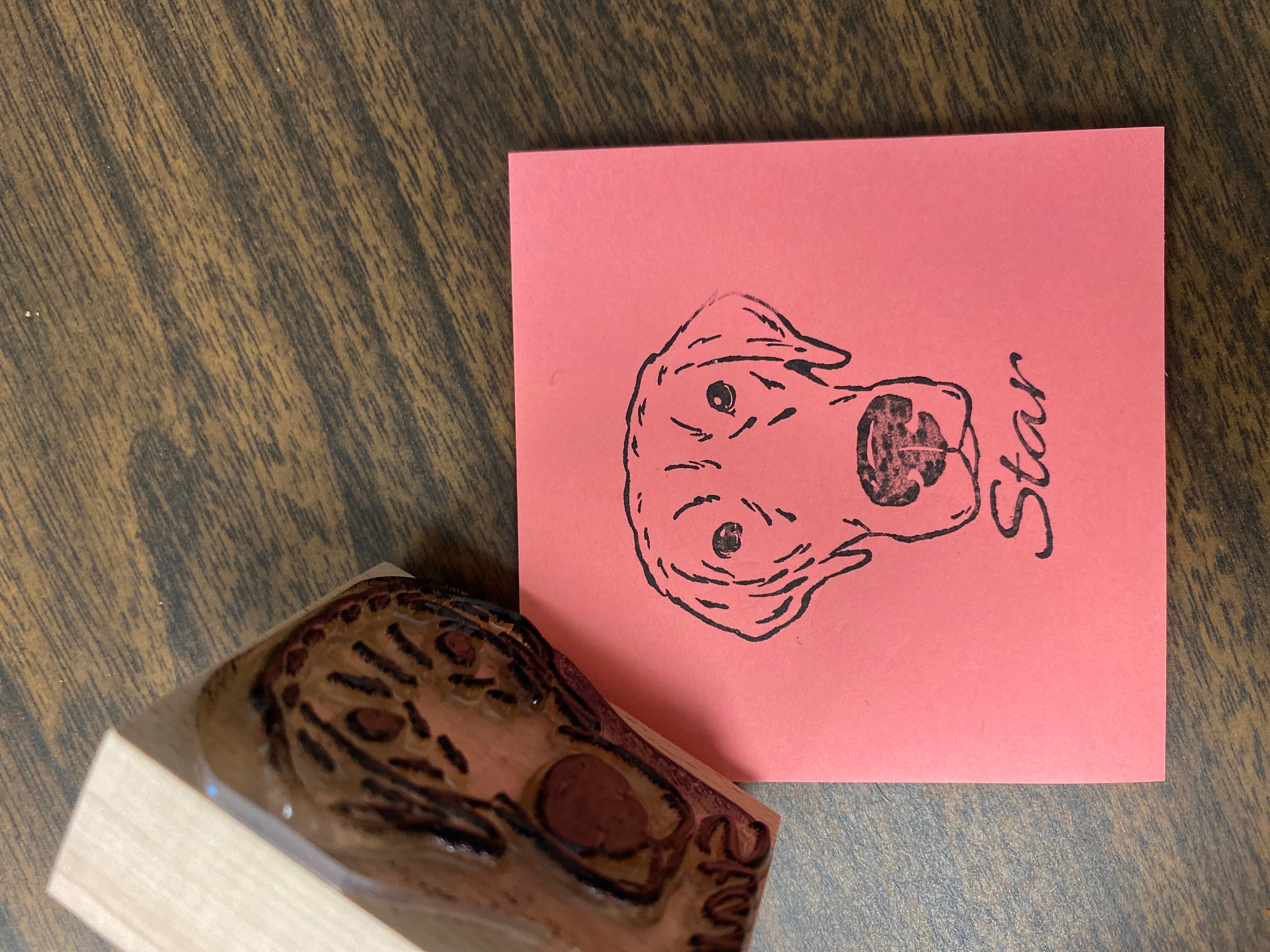 Personalized Custom Pet Rubber Stamp - Hand-Drawn Portraits for Pet Lovers