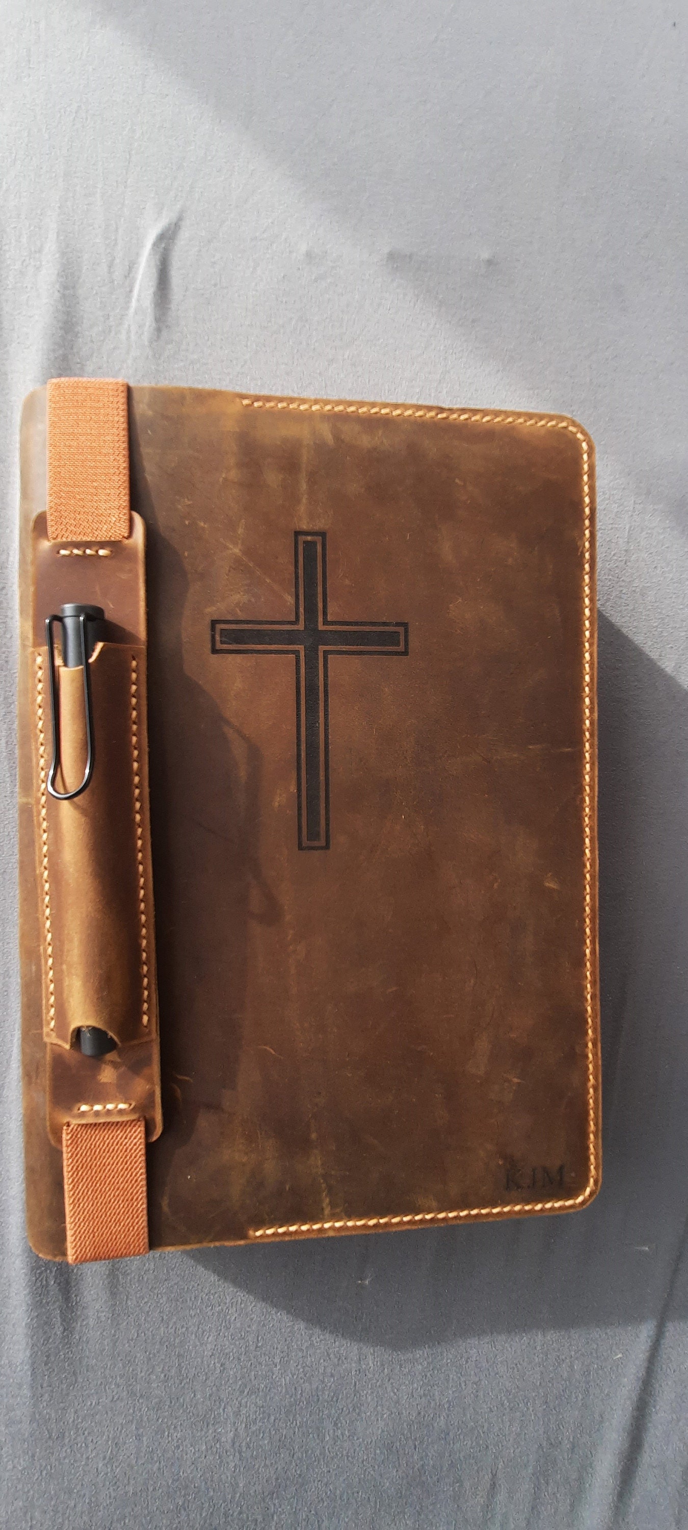Personalized Leather cover for bible KJV , Custom leather holy bible book case cover christian gifts for men women Z04-LBBC05S