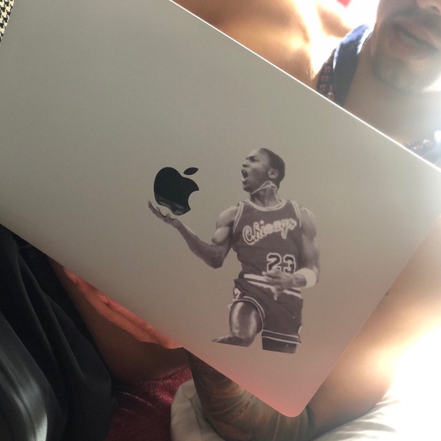 Michael Jordan MacBook Decal Sticker. Choose Your Size. Laptop