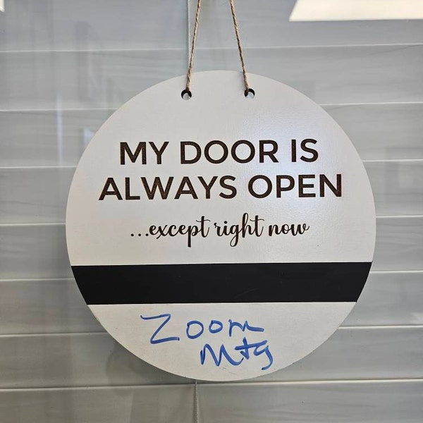 Office Door Hanger, Office Door Sign, Meeting in Session, Meeting in ...