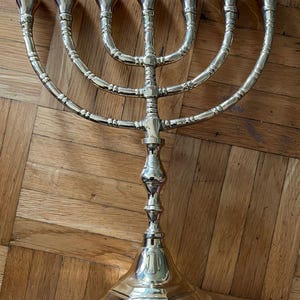 メノーラー 7 枝 磨き真鍮製寺院 - イスラエルの聖書の燭台 - Etsy 日本