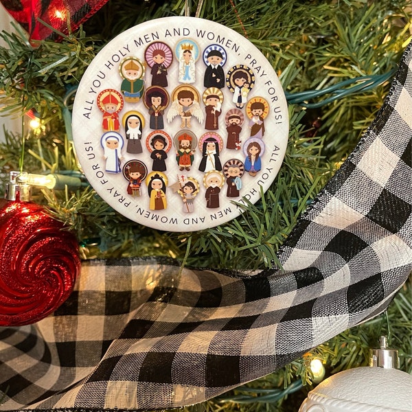 Catholic Saints Christmas Ornament. Baptism Gift. Mary, St. Michael ...