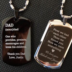 Engraved Dog Tag Custom Dog Tag Silver Dog Tag Necklace - Etsy