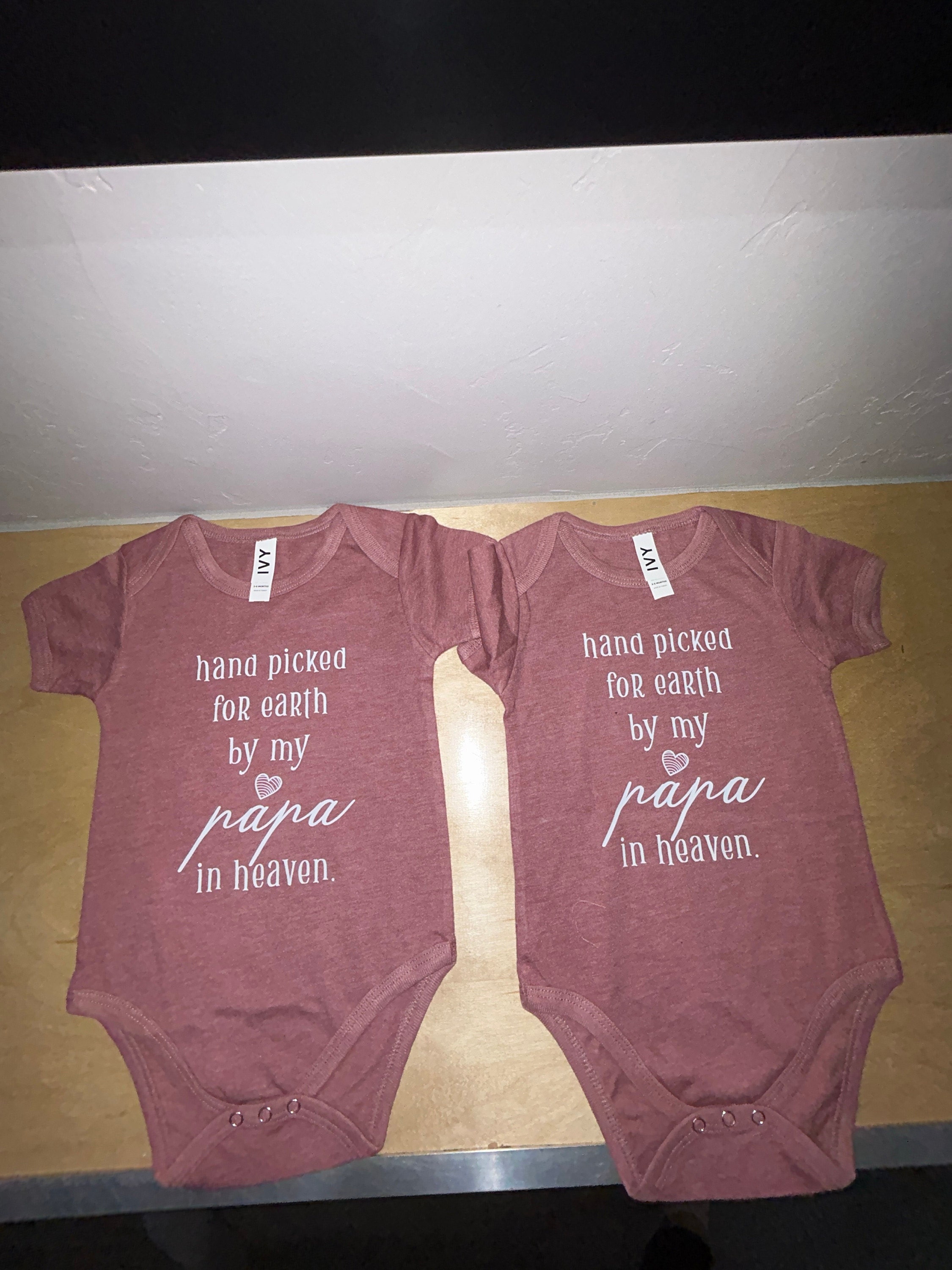Hand Picked for Earth by My Grandpa in Heaven Onesie®, Pregnancy Announcement, Grandpa Grandma Auntie Uncle Onesie®, Baby Shower Gift