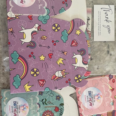 Thank You Stickers Birthday, Printed, Happy Birthday Labels