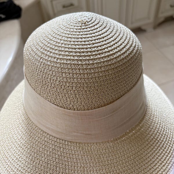 Women Summer Straw Weave Bowknot Sunproof Hat