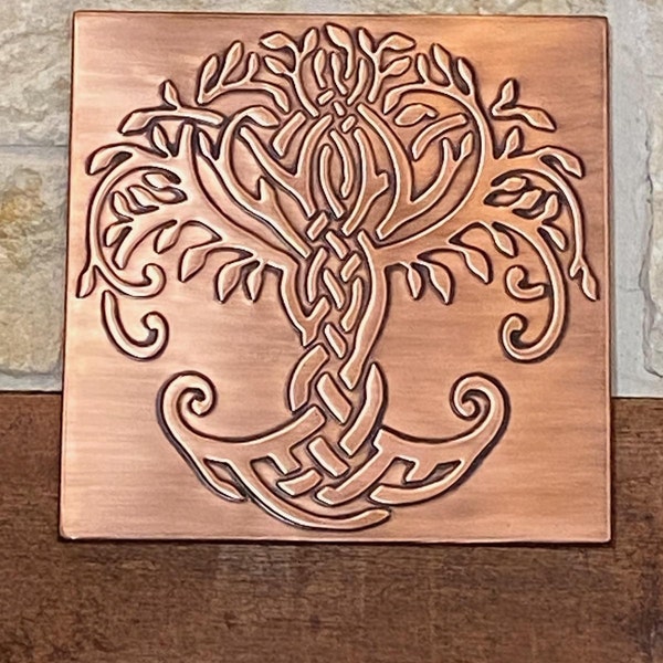 Celtic Tree of Life - Handmade Tile. Material - 100% Copper, Stainless ...