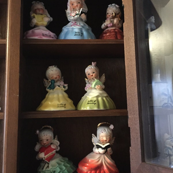 VERY RARE Josef Originals Christmas Music Box Angel Holding Basket Etsy