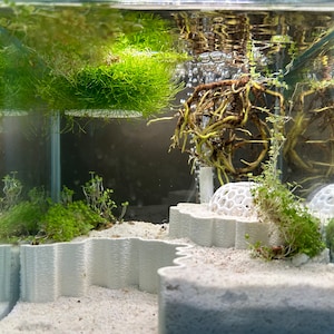 Aquarium Grot – Ondergrondse Tunnel Met Meerdere Kamers, 3D-geprint, Voor Meerval, Garnalen, Axolotl, Schuilplaats Voor Zoetwatervissen 2 miniatura