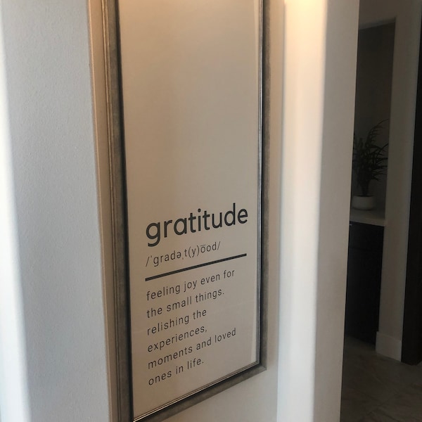 Gratitude Definition, Printable Wall Art, Gratitude Poster, Gratitude ...