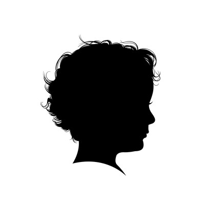 Printable Custom Portrait, Printable Silhouette Portrait of Child ...