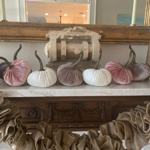 Small Velvet Pumpkins Set of 4 Fall Decor Wedding - Etsy