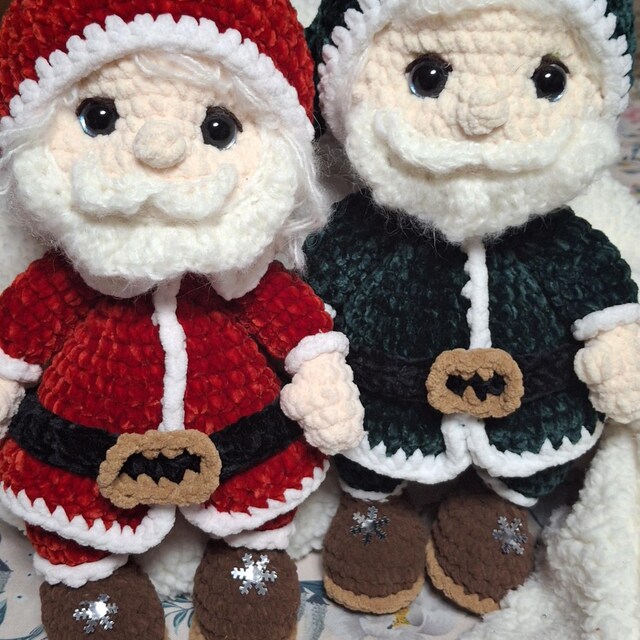 【新品】デンマーク製 トナカイ 編み物サンタさん おばあちゃん クリスマス サンタクロース / かぎ針編みのサンタのパターン / 編みぐるみ（PDF