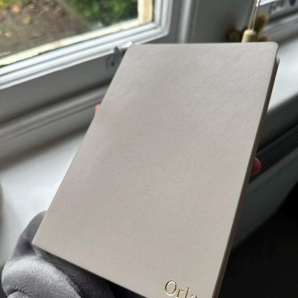 Personalised Notebook: Hand Stamped Initial Journal | A5 PU Leather ...