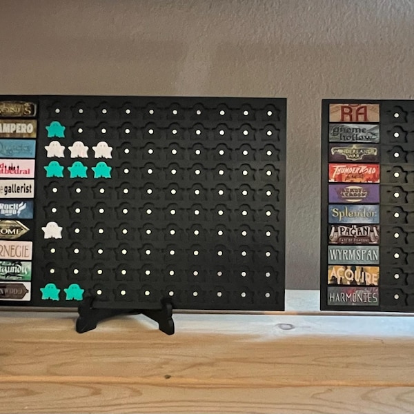 Score Meter Stack Plates 10x10 Challenge Board / Score Tracker / Magnetic Meeple Boardgame ...