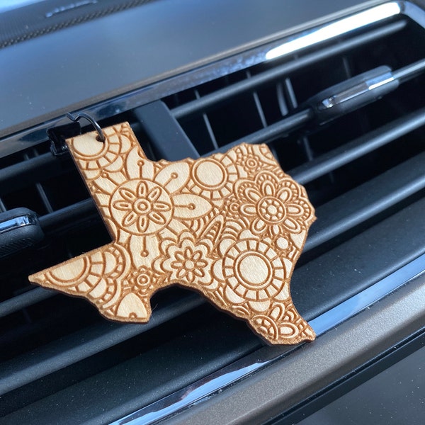 Wood Essential Oil Diffuser | Car Air Freshener for Essential Oils ...