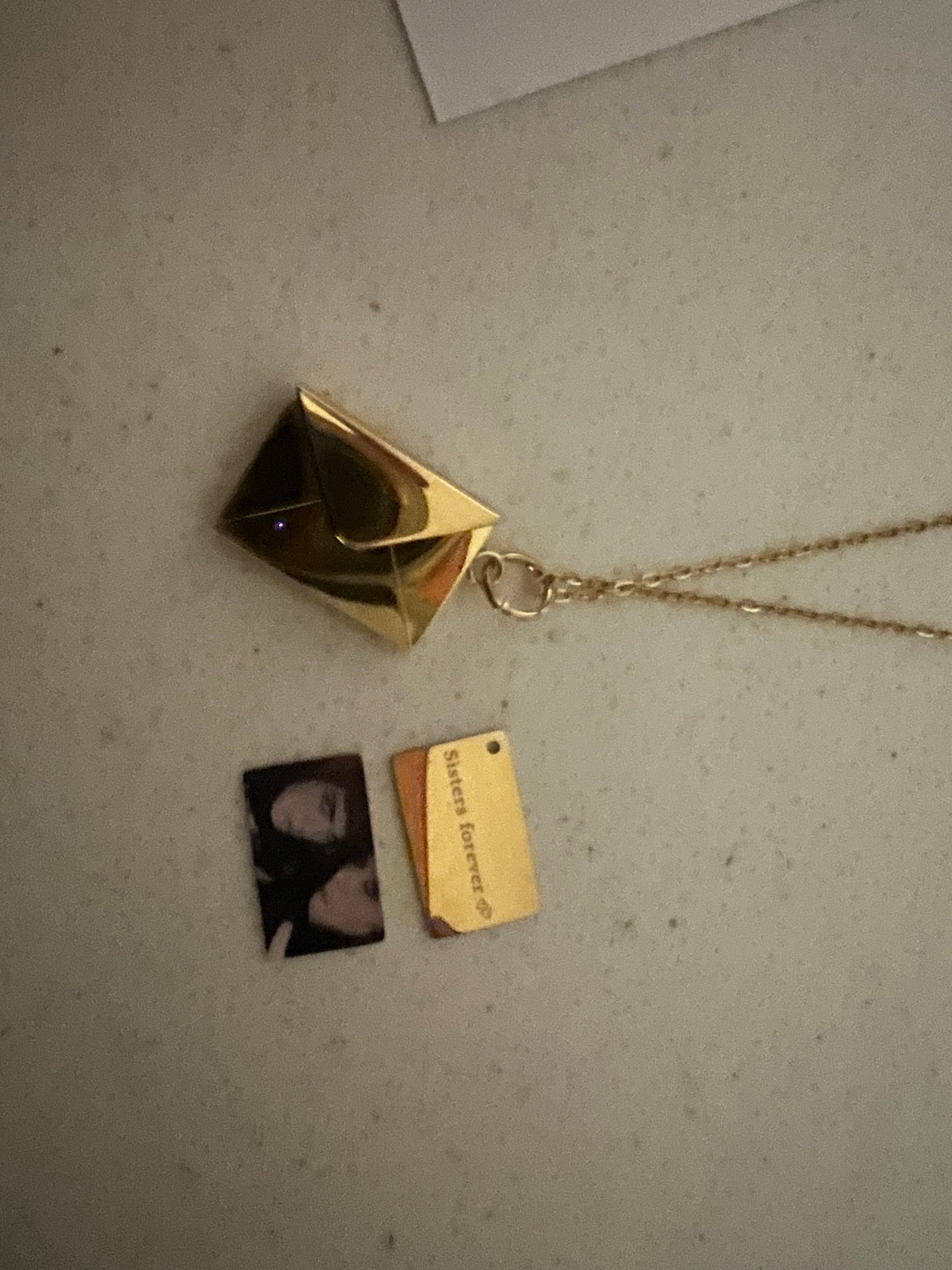PERIMADE Custom Engraving Photo Locket • Gold Mail Envelope Couple Necklace • Sentimental Relationship Jewelry • Trendy Best Friend Gift