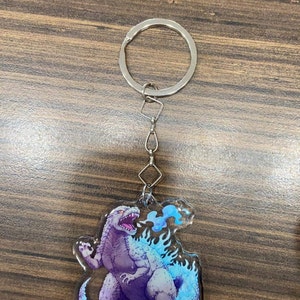 ゴジラキーホルダー // クリアアクリルキーホルダー - Etsy 日本