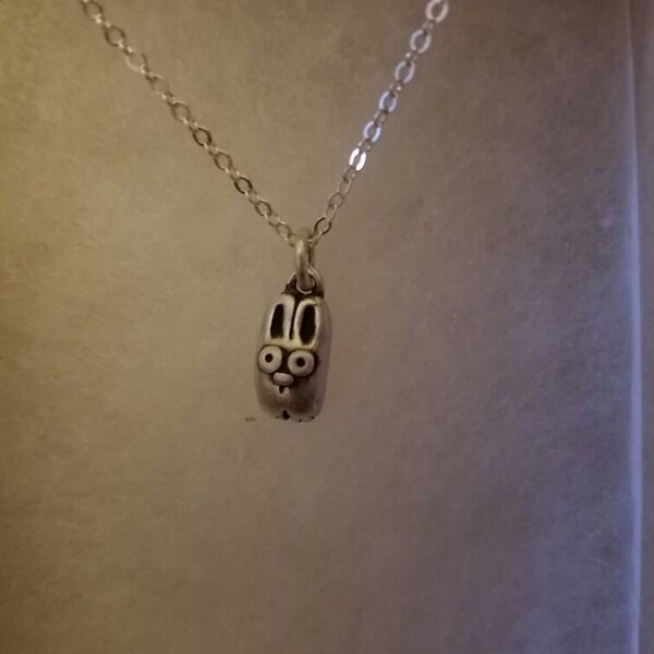 Rabbit Necklace, Sterling Silver Rabbit Jewerly, Bunny Necklace, Silver ...