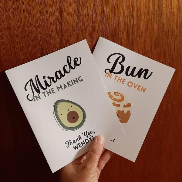 IVF Doctor Thank You Card, Pregnancy Announcement Gift, in Vitro Clinic ...